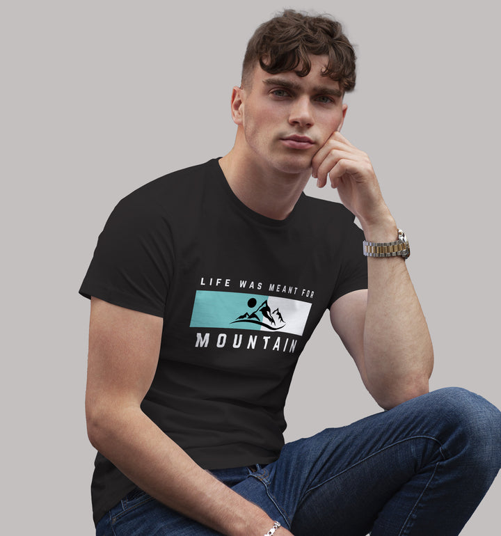 Life Was Meant For Mountain T-Shirt In Vibrant Shades - Mon Zurich Originals