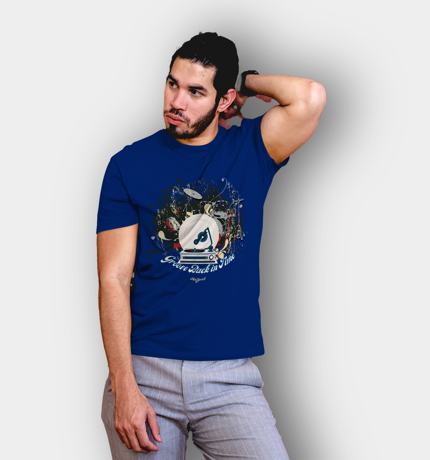 Groove Back in Time T-shirt in Dark - Mon Zurich Originals