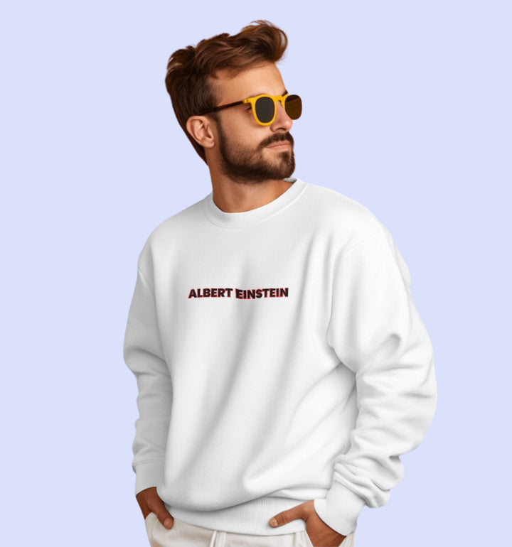 Creativity Quotes Sweatshirt In White - Mon Zurich Fan Art Printed Collection