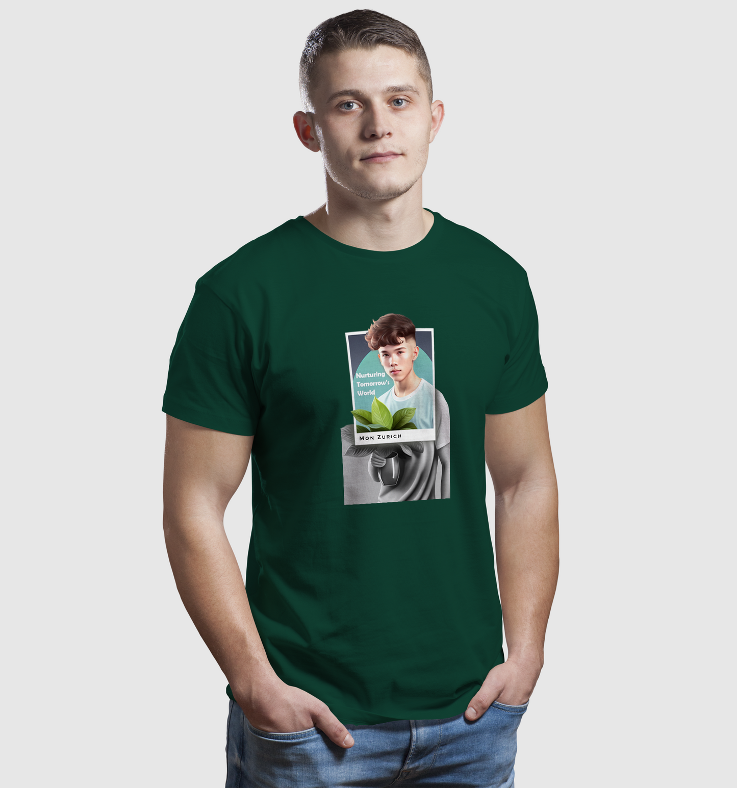 Nurturing Tomorrow's World T-shirt in Dark - Mon Zurich Originals