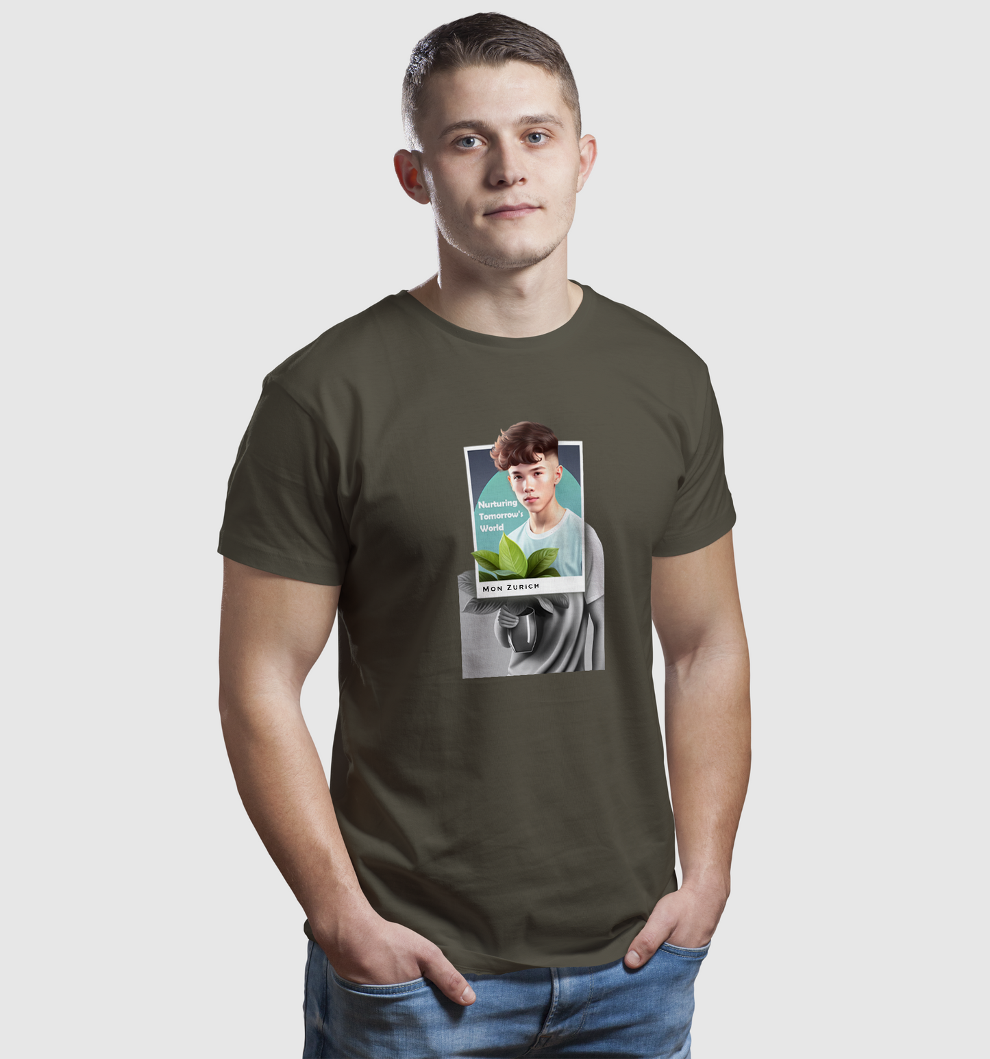 Nurturing Tomorrow's World T-shirt in Dark - Mon Zurich Originals