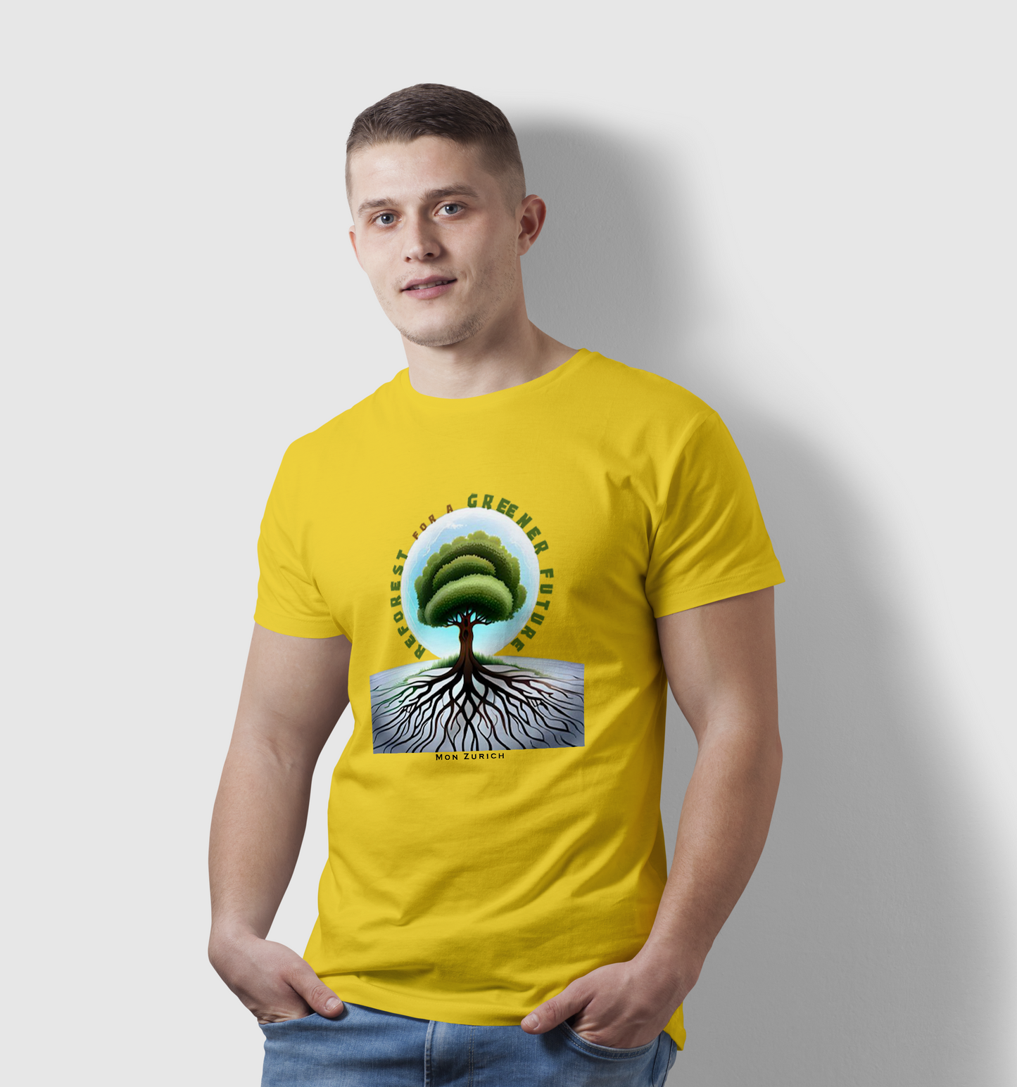 Reforest for a Greener Future T-shirt in Light - Mon Zurich Originals