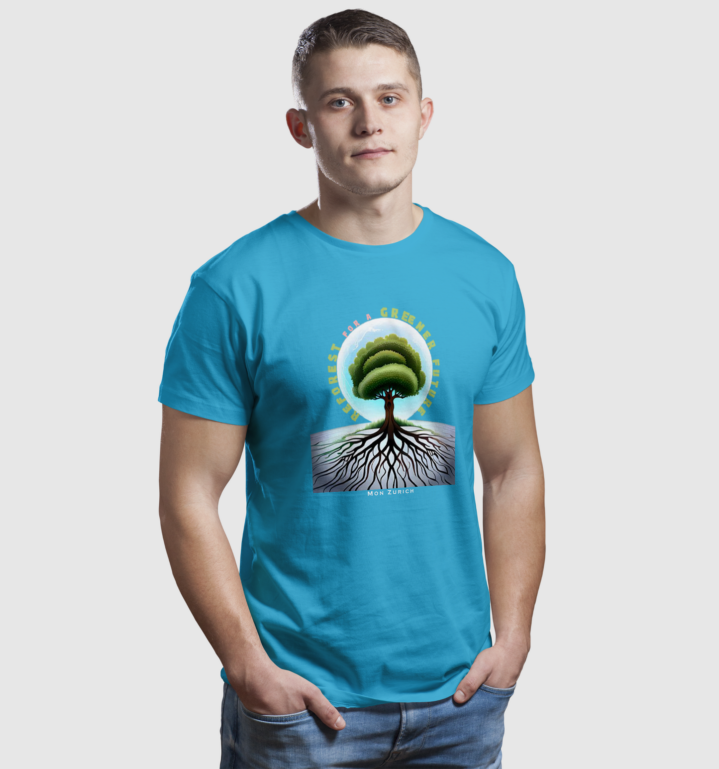Reforest for a Greener Future T-shirt in Dark - Mon Zurich Originals