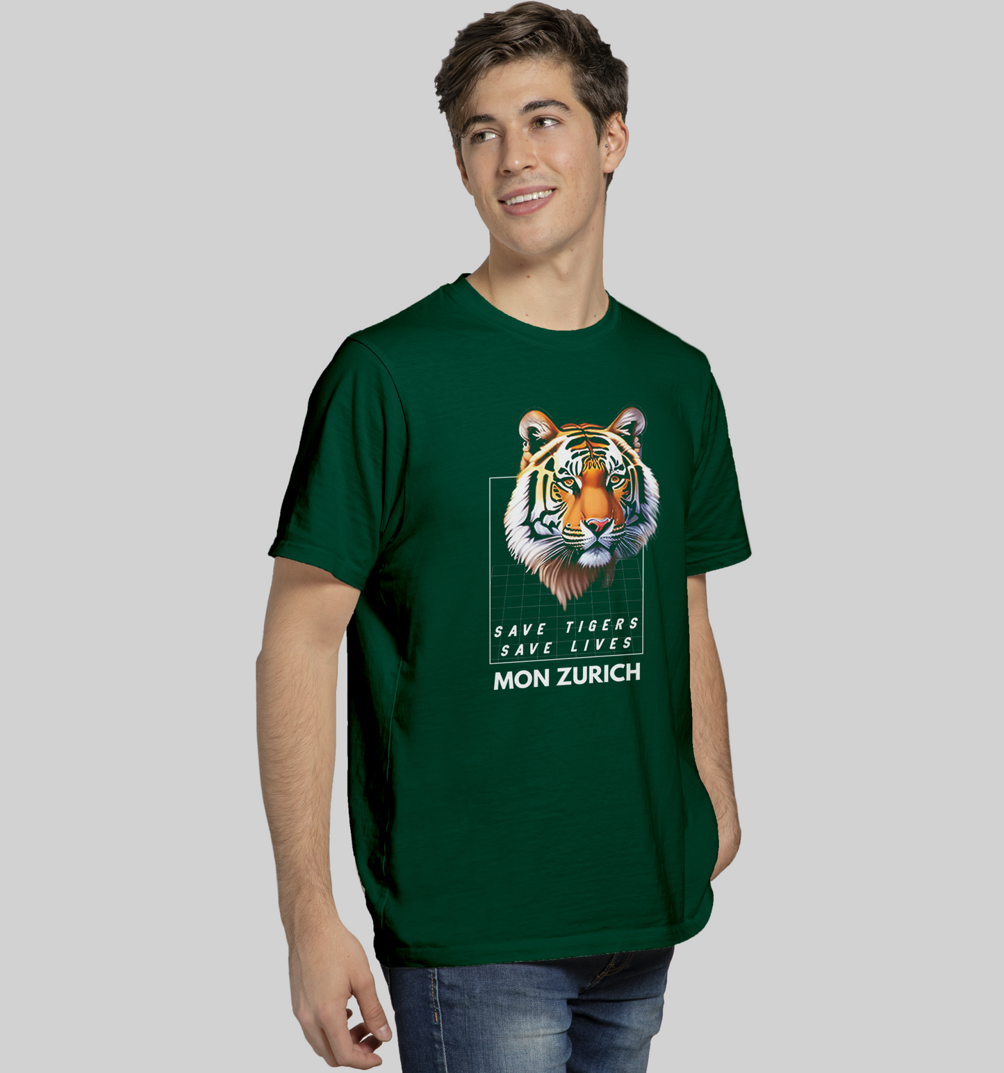 Save Tigers, Save Lives T-shirt in Dark - Mon Zurich Originals