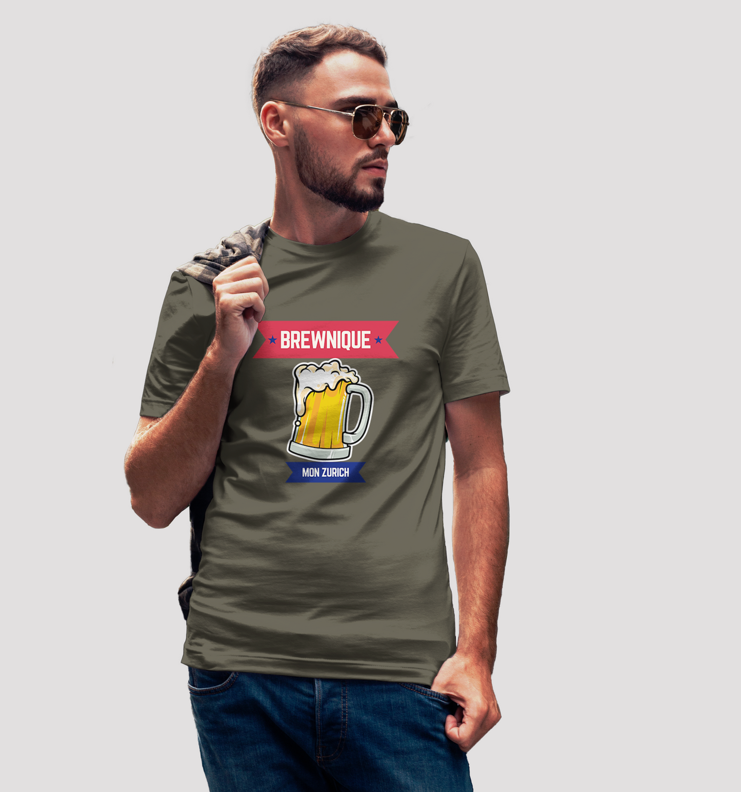 Brewnique T-Shirt In Dark + Light - Mon Zurich Originals