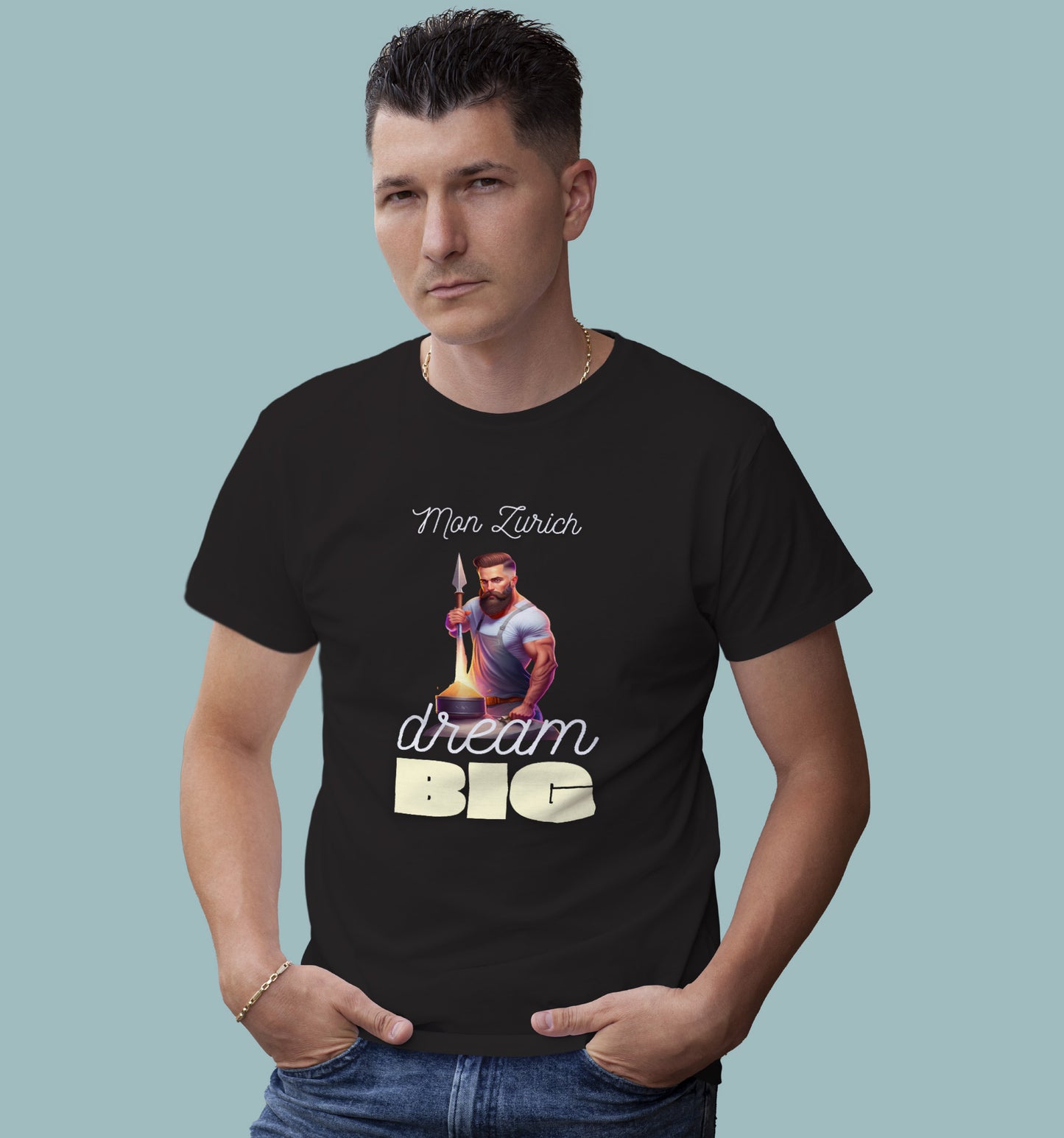 Dream Big - Hustler T-Shirt In Dark - Mon Zurich Originals