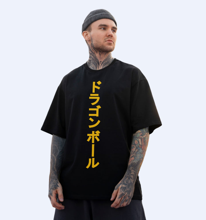 Gohan - Goku - Dbz - Back Print Anime Oversized T-Shirt In Black - Mon Zurich Fan-Art