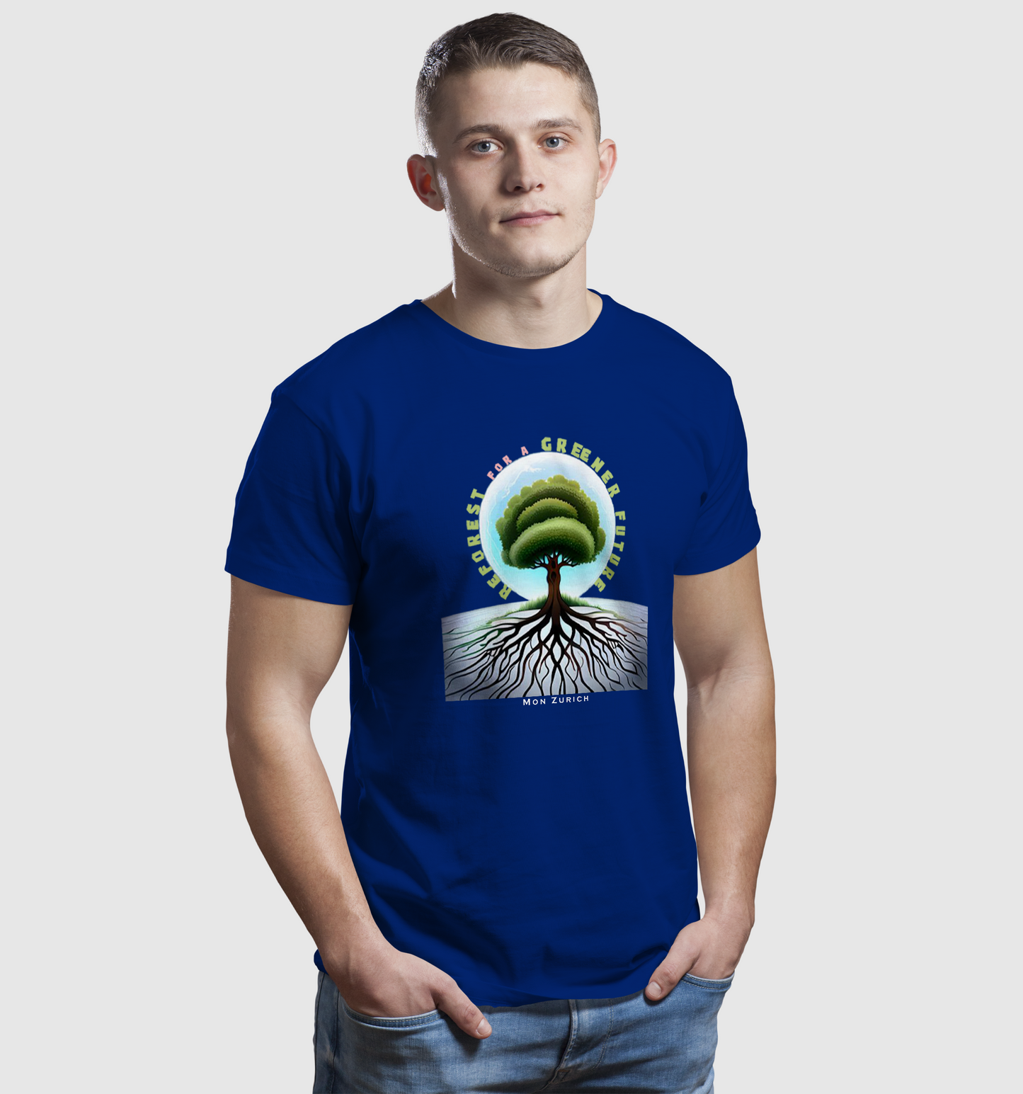 Reforest for a Greener Future T-shirt in Dark - Mon Zurich Originals