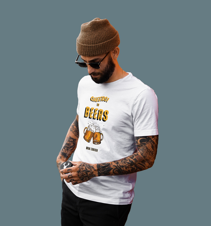 Cheers To Beer T-Shirt In Light - Mon Zurich Originals