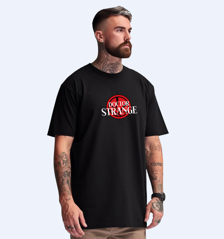 Doctor Strange - Back Print Superhero Oversized T-Shirt In Black - Mon Zurich Fan-Art