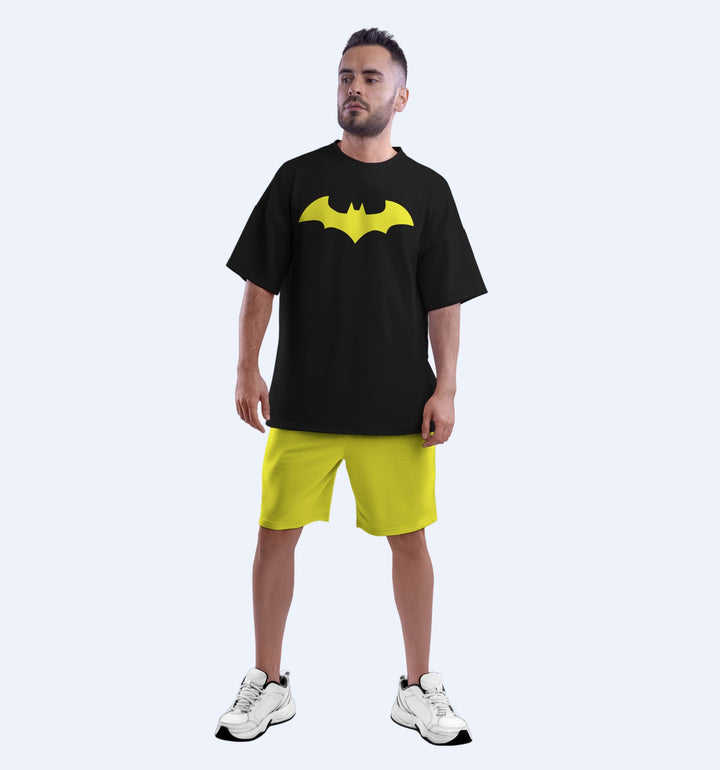 Dc - Batman - Justice And Revenge Superhero Back print Oversized T-Shirt In Black - Mon Zurich Fan-Art