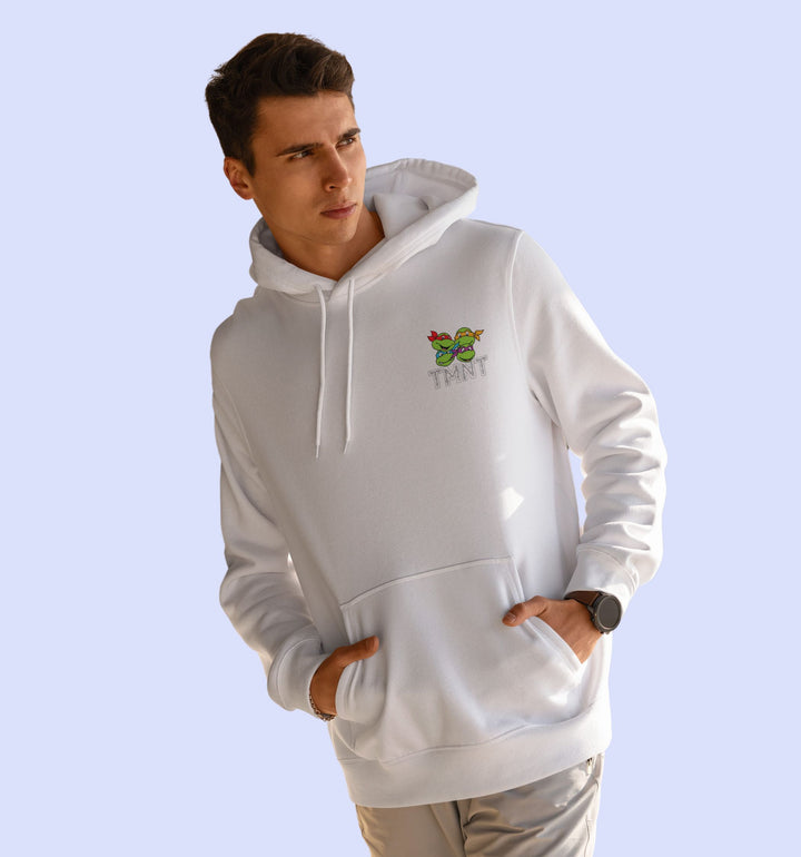 Brother Hood - Tmnt Cartoons And Comics Hoodie In White - Mon Zurich Fan Art Printed Collection