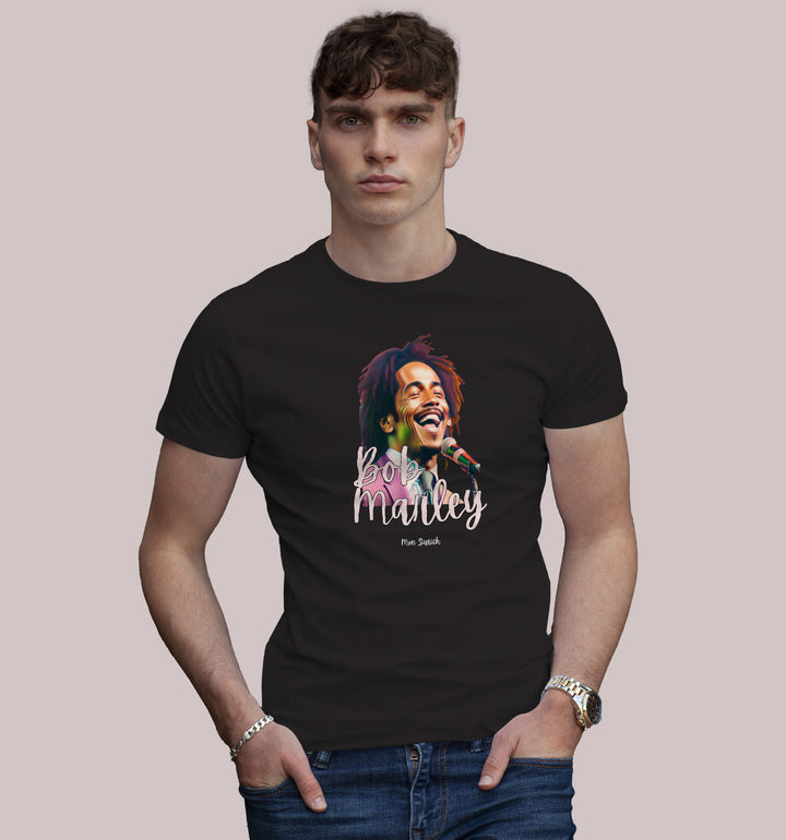 Bob Marley Face T-Shirt In Dark - Mon Zurich Originals