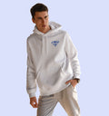 Superman - Man Of Steel Cartoons And Comics Hoodie In White - Mon Zurich Fan Art Printed Collection