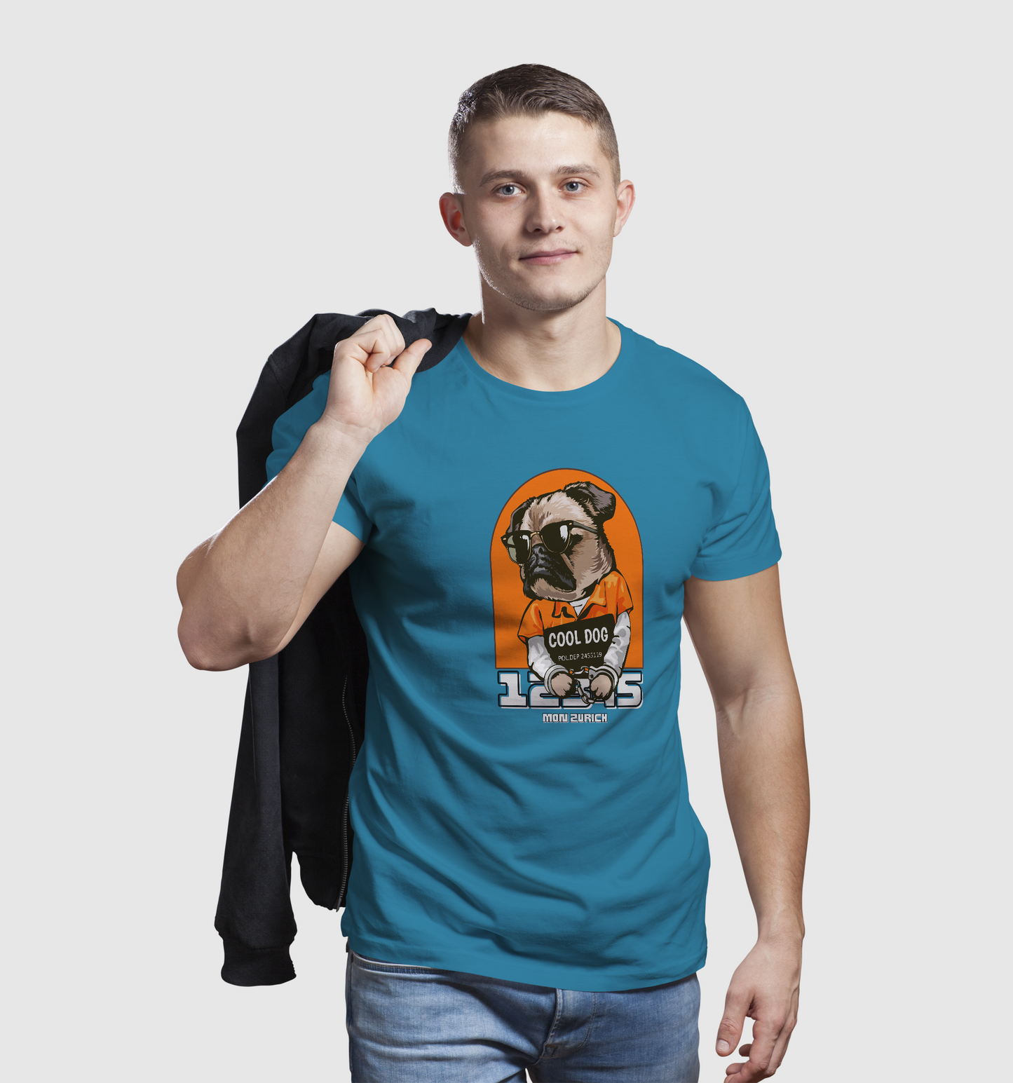 Cool Dog T-Shirt In Dark + Light - Mon Zurich Originals