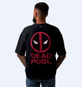 Deadpool - Back Print Superhero Oversized T-Shirt In Black - Mon Zurich Fan-Art