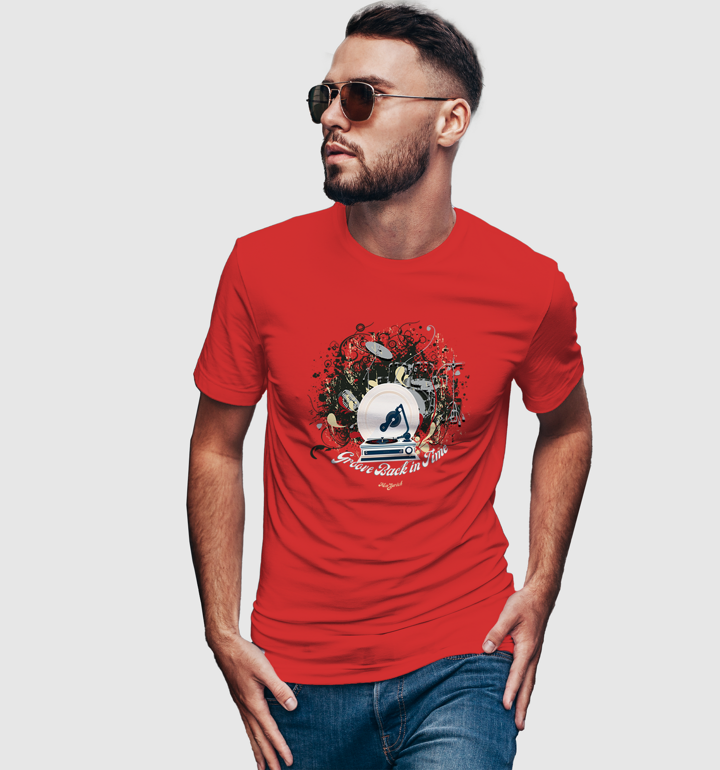 Groove Back in Time T-shirt in Dark - Mon Zurich Originals