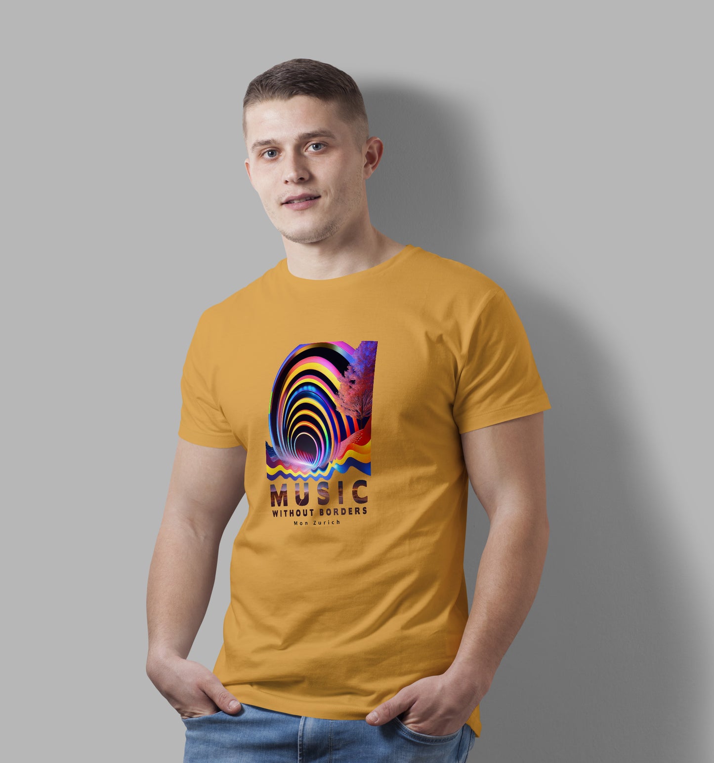 Music without Borders T-shirt in Light - Mon Zurich Originals