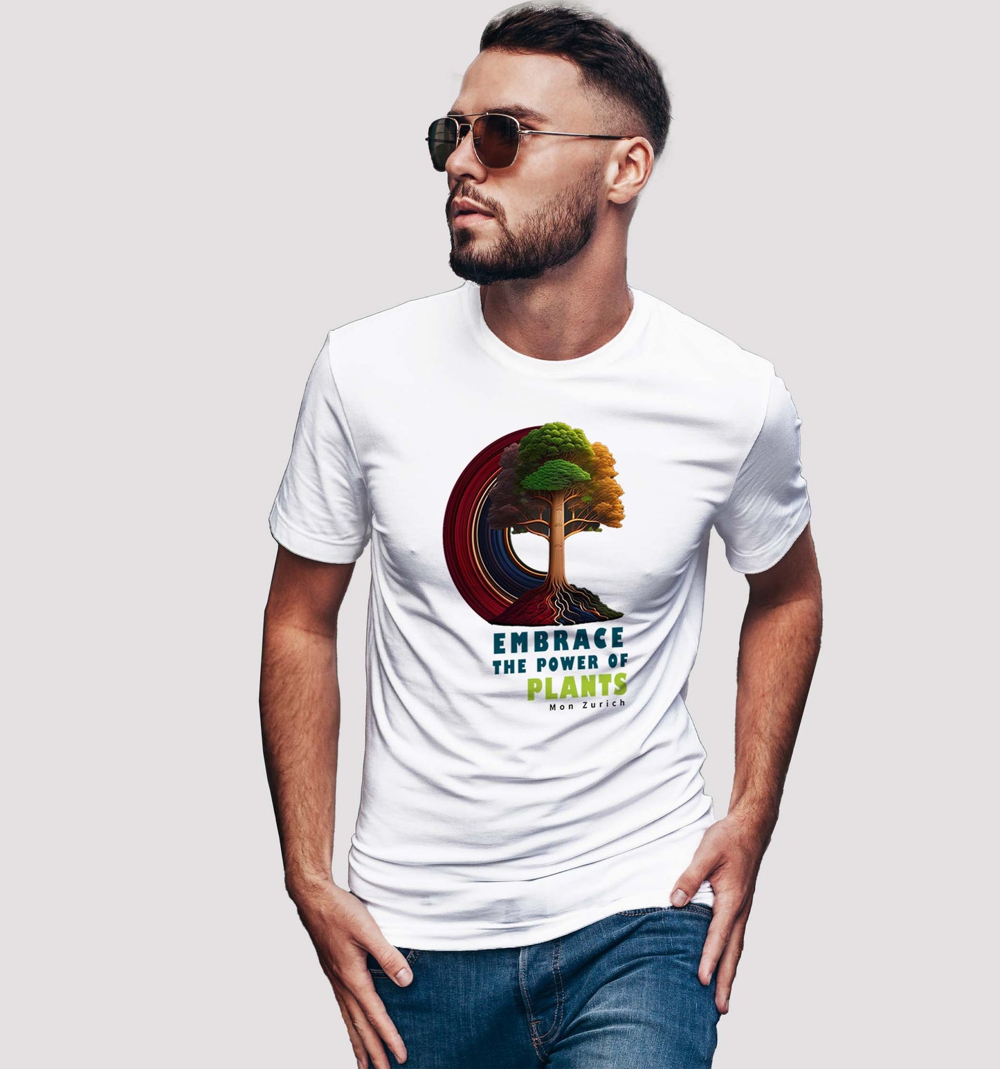 Embrace the Power of Plants T-shirt in Light - Mon Zurich Originals