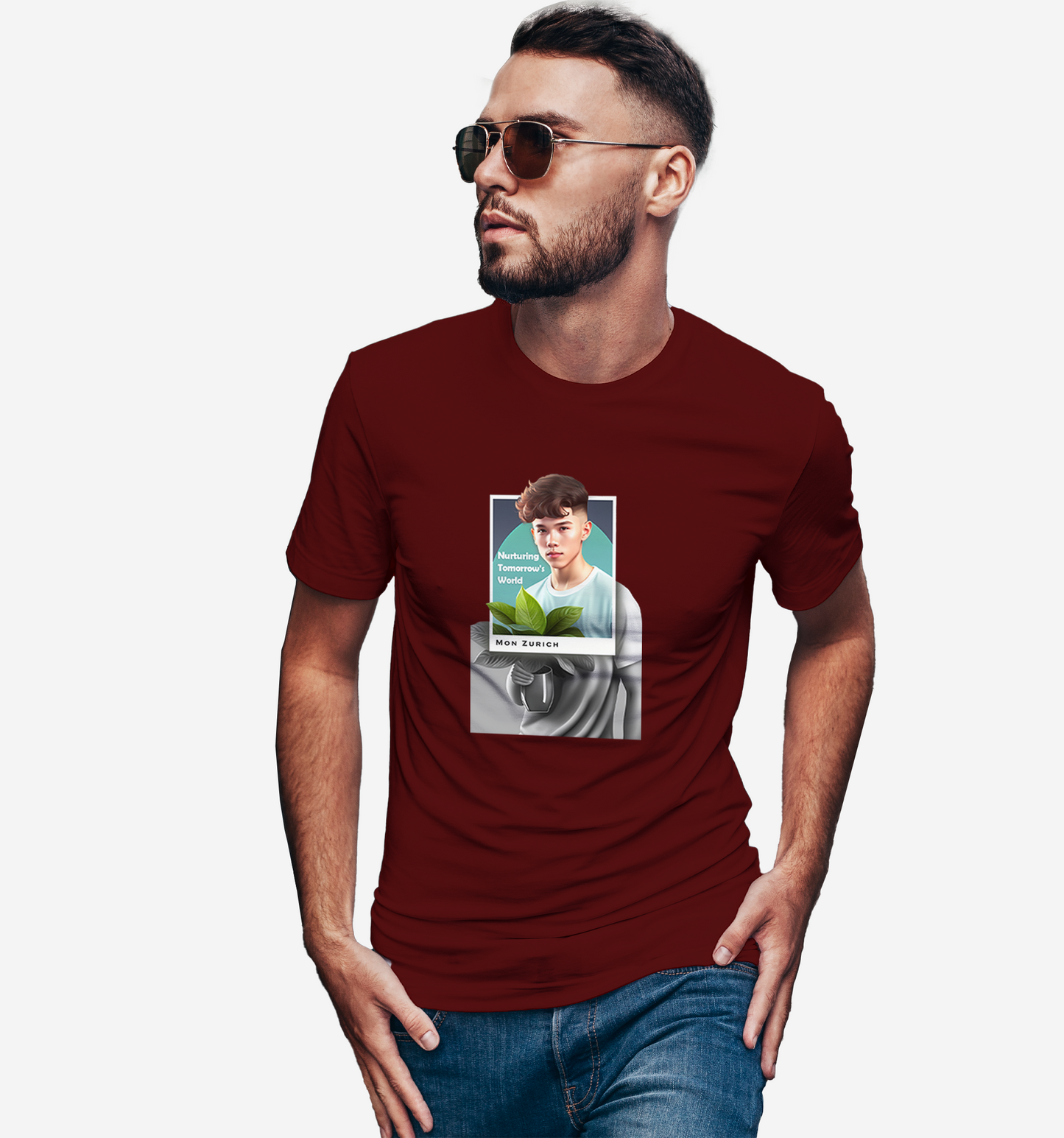 Nurturing Tomorrow's World T-shirt in Dark - Mon Zurich Originals