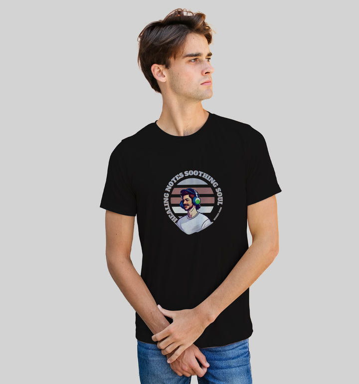 Healing Notes, Soothing Soul T-Shirt In Dark - Mon Zurich Originals