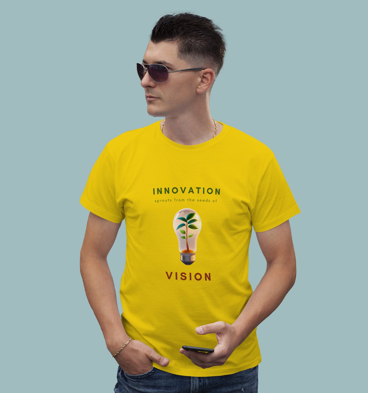 Innovation Sprouts From Seeds Of The Vision T-Shirt In Light - Mon Zurich Originals