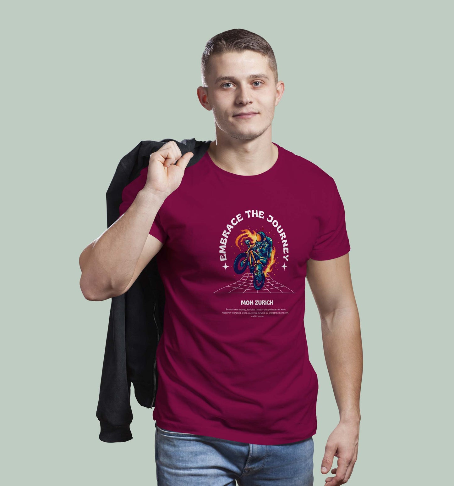Embrace The Journey  T-Shirt In Dark - Mon Zurich Originals