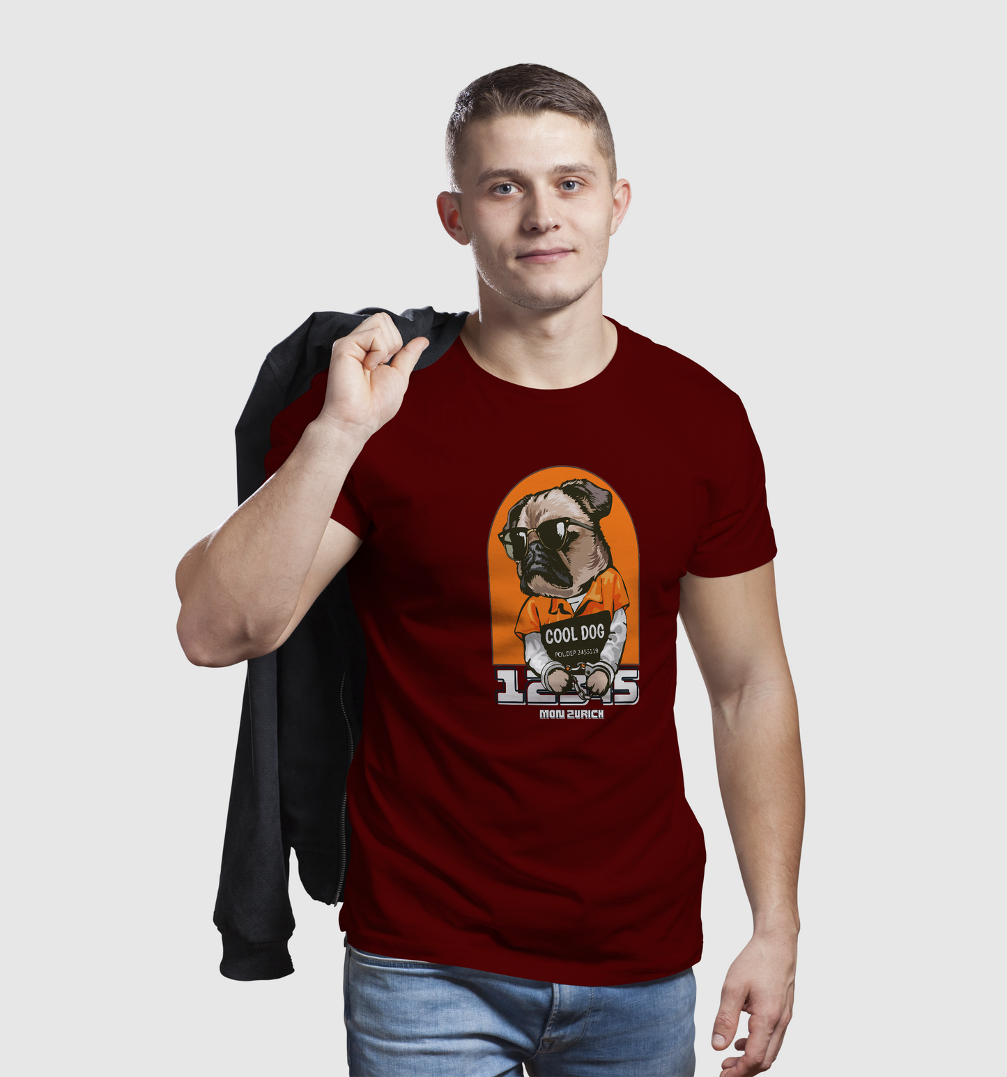 Cool Dog T-Shirt In Dark + Light - Mon Zurich Originals