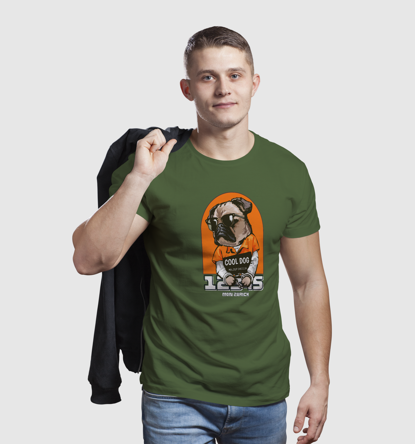Cool Dog T-Shirt In Dark + Light - Mon Zurich Originals