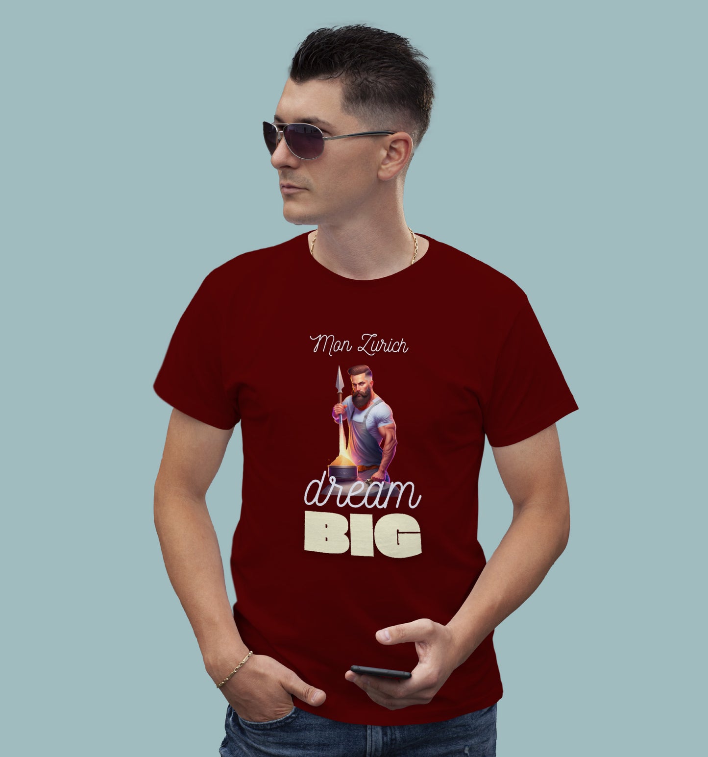 Dream Big - Hustler T-Shirt In Dark - Mon Zurich Originals