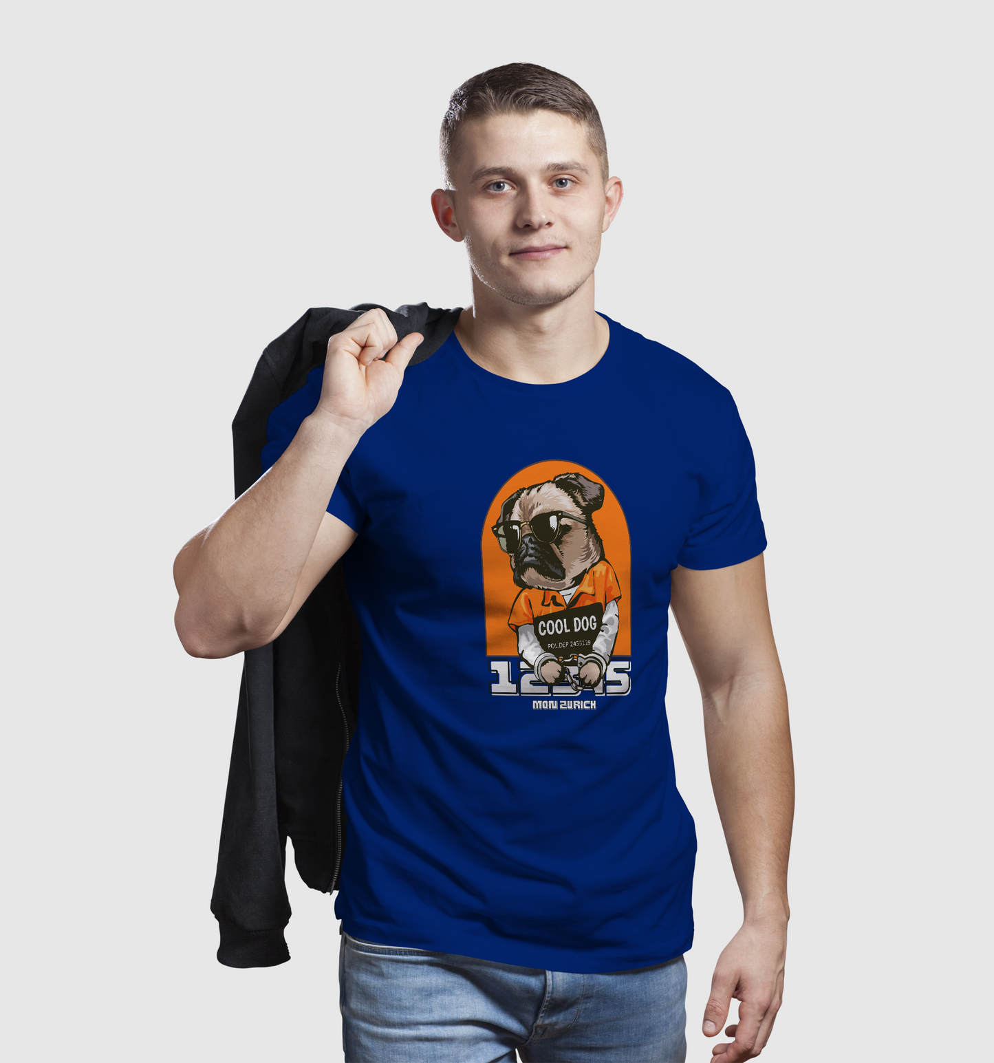 Cool Dog T-Shirt In Dark + Light - Mon Zurich Originals