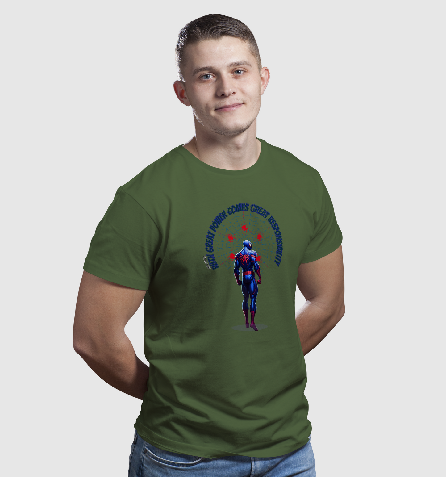 With Great Power Comes Great Responsibility T-Shirt In Light - Mon Zurich Originals