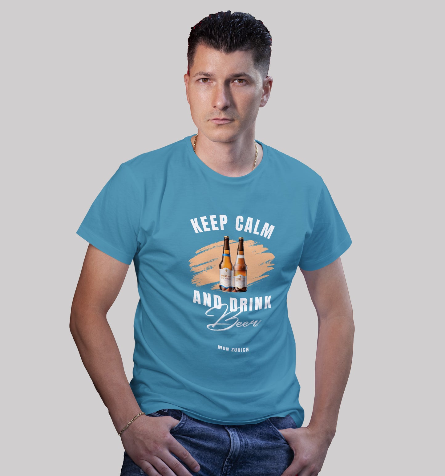 Keep Calm And Drink Beer T-Shirt In Dark - Mon Zurich Originals