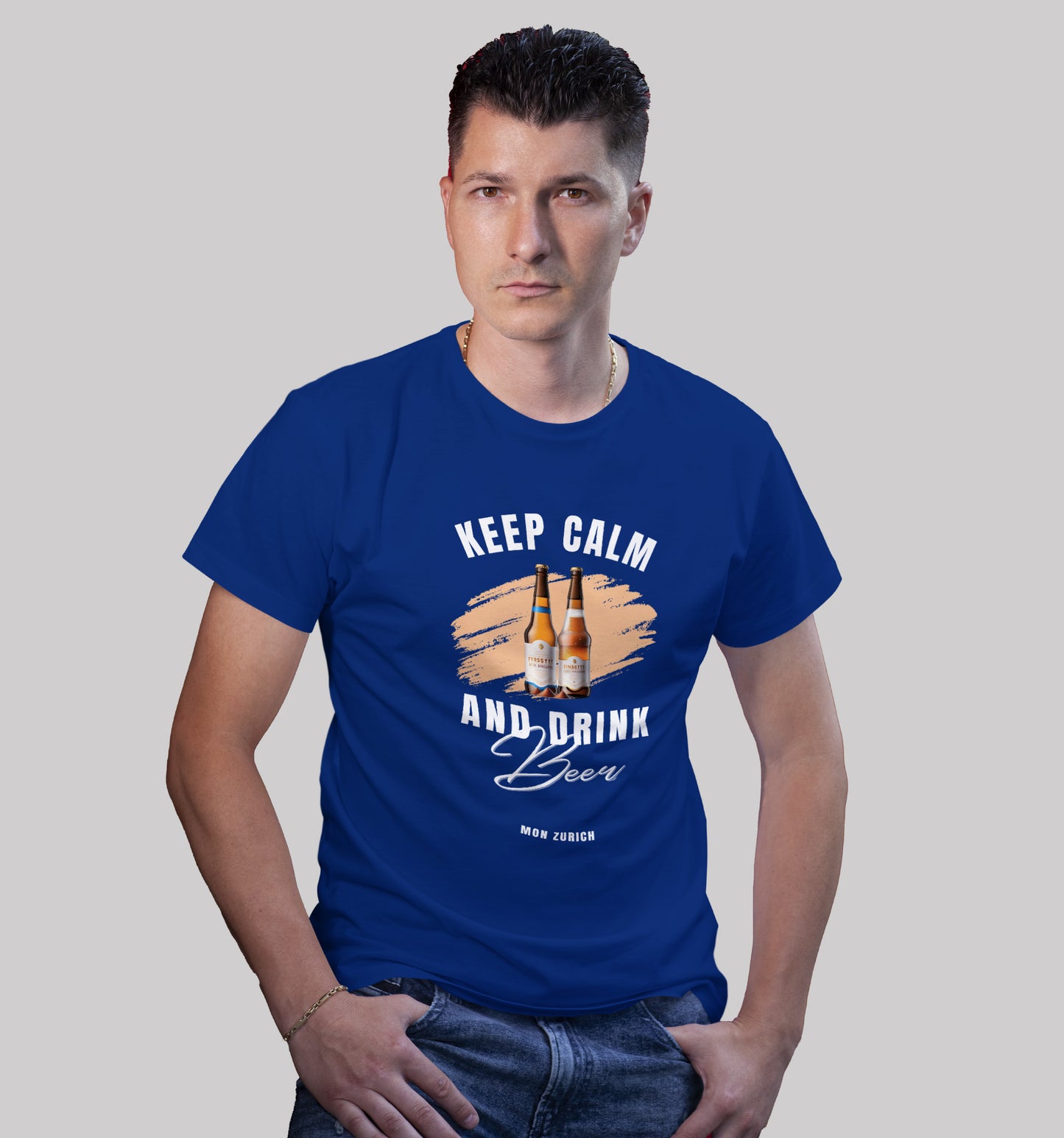 Keep Calm And Drink Beer T-Shirt In Dark - Mon Zurich Originals