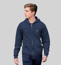 Navy Blue Zipper In Plain - Mon Zurich Originals