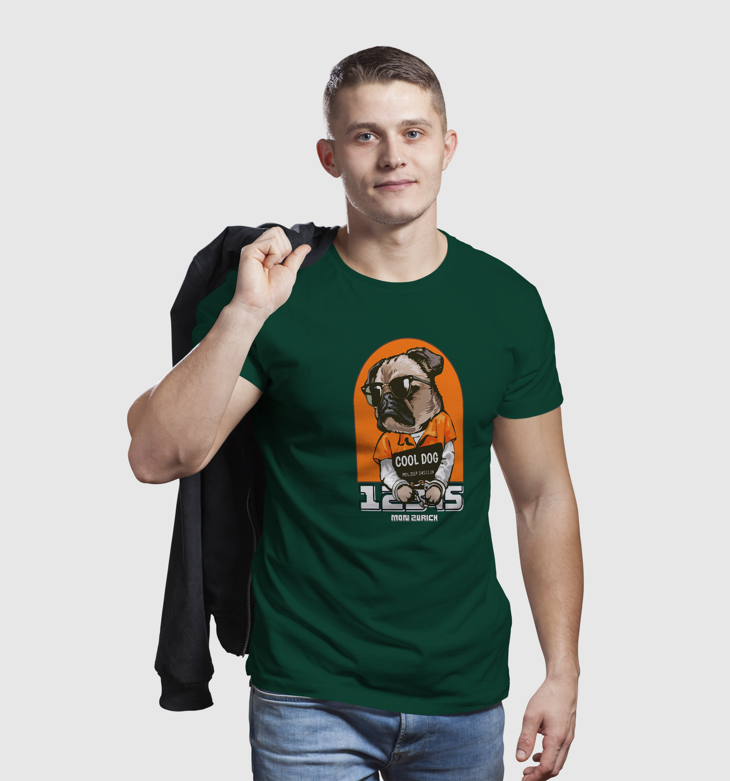 Cool Dog T-Shirt In Dark + Light - Mon Zurich Originals