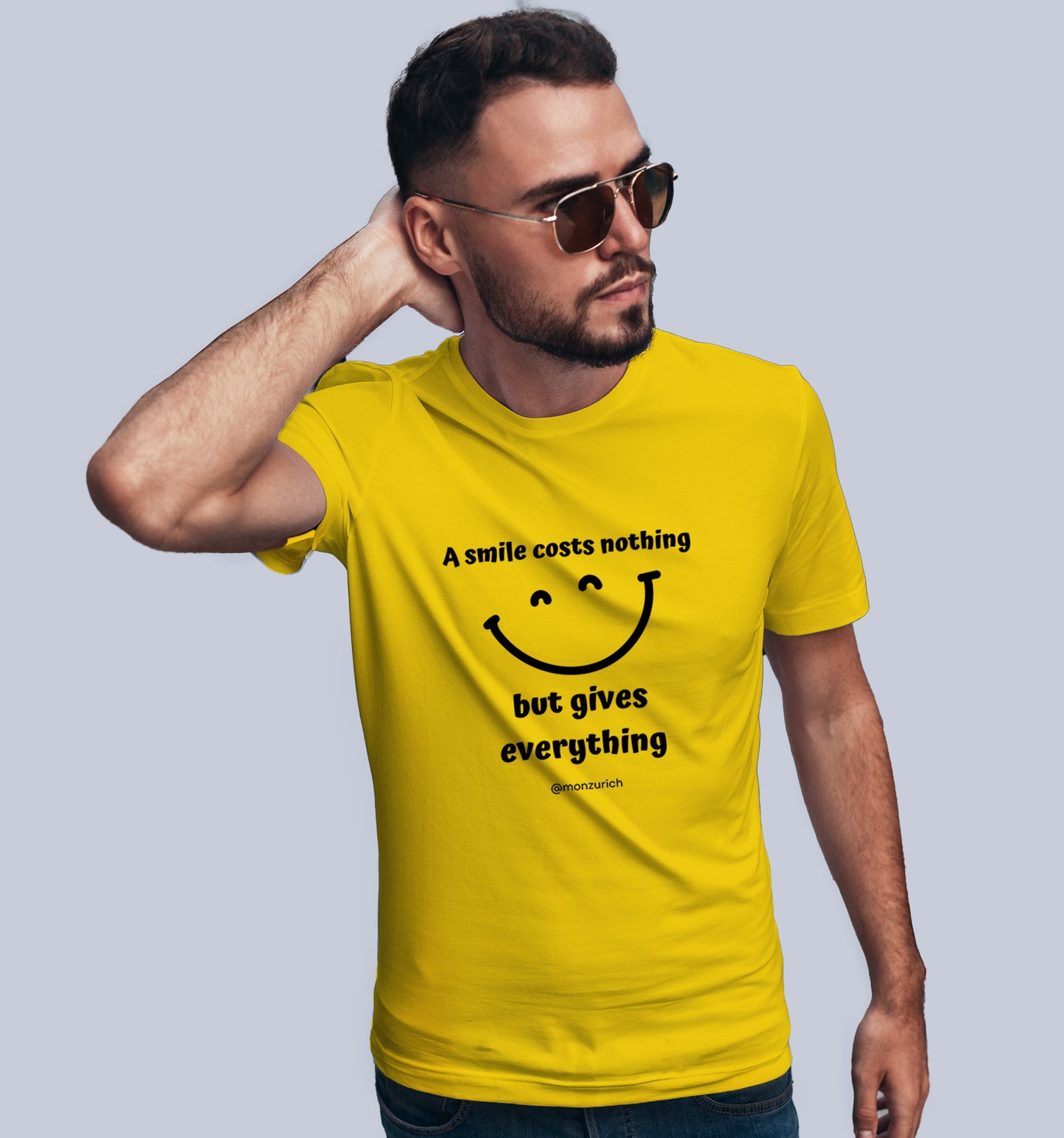 A Smile Costs Nothing But Gives Everything T-Shirt In Light - Mon Zurich Originals