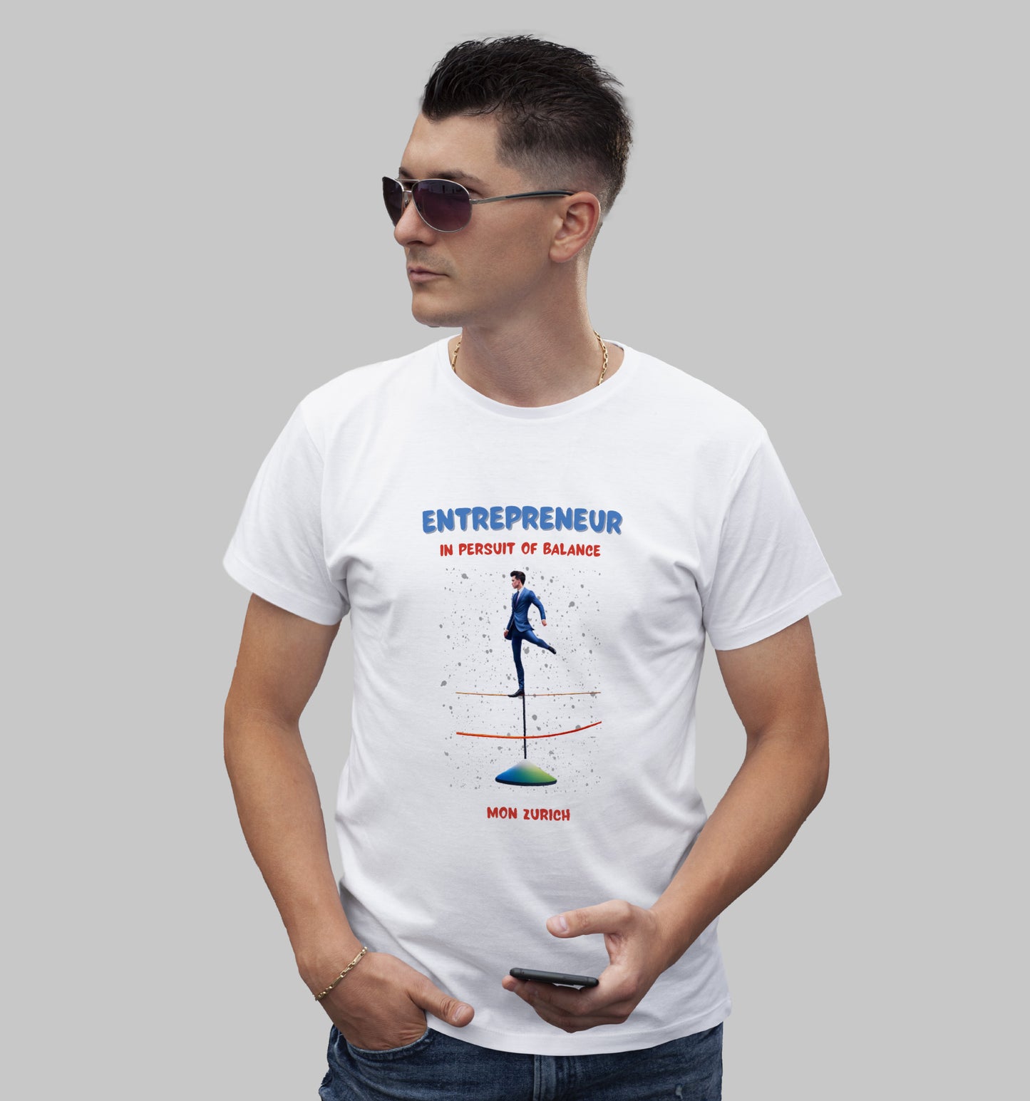 Entrepreneur - In Pursuit Of Balance T-Shirt In Light - Mon Zurich Originals