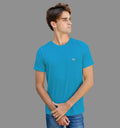 Sky Blue T-Shirt In Plain - Mon Zurich Originals