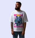 Breaking Bad - Heisenberg Movies And Tv Shows front print Oversized T-Shirt In White - Mon Zurich Fan Art Printed Collection