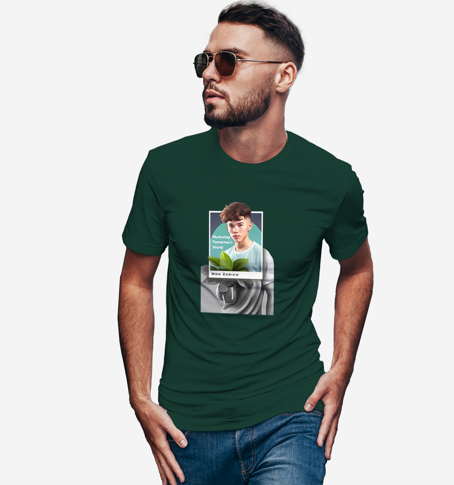 Nurturing Tomorrow's World T-shirt in Dark - Mon Zurich Originals
