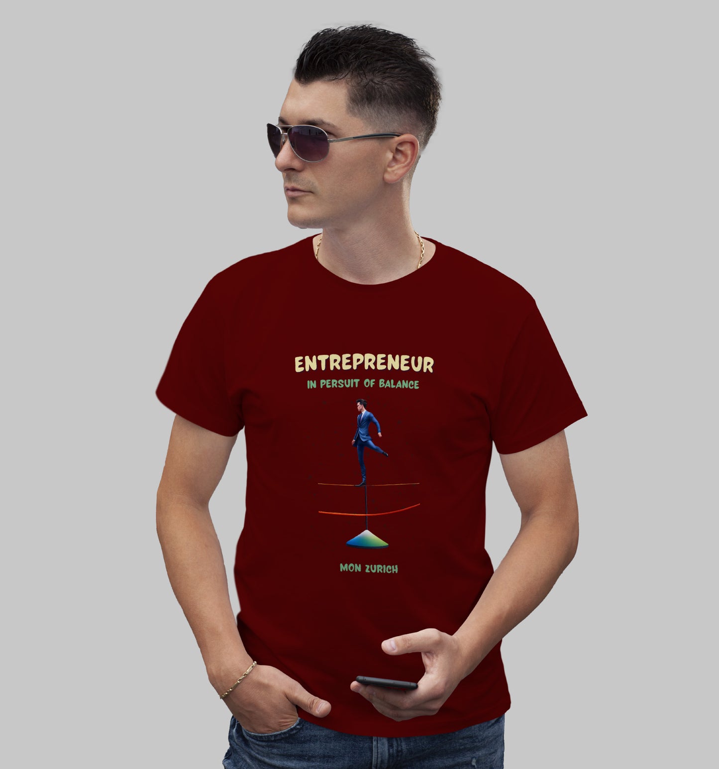 Entrepreneur - In Pursuit Of Balance T-Shirt In Dark - Mon Zurich Originals