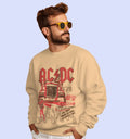 Acdc - Highway To Hell Cartoons And Comics Sweatshirt In Beige - Mon Zurich Fan Art Printed Collection