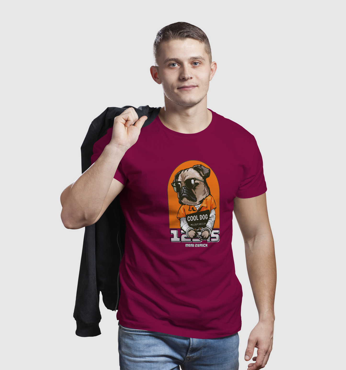 Cool Dog T-Shirt In Dark + Light - Mon Zurich Originals