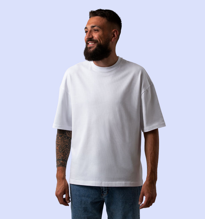 Mon Zurich Plain Oversized T-Shirt In White - Mon Zurich Plain Collection