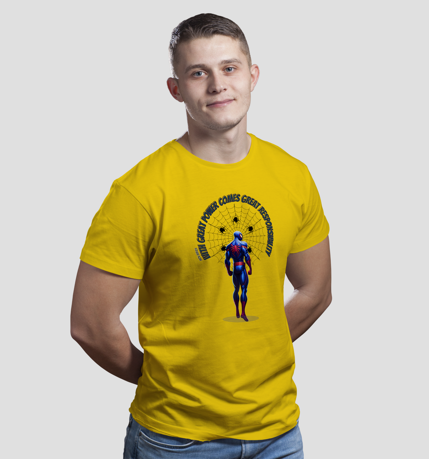 With Great Power Comes Great Responsibility T-Shirt In Light - Mon Zurich Originals