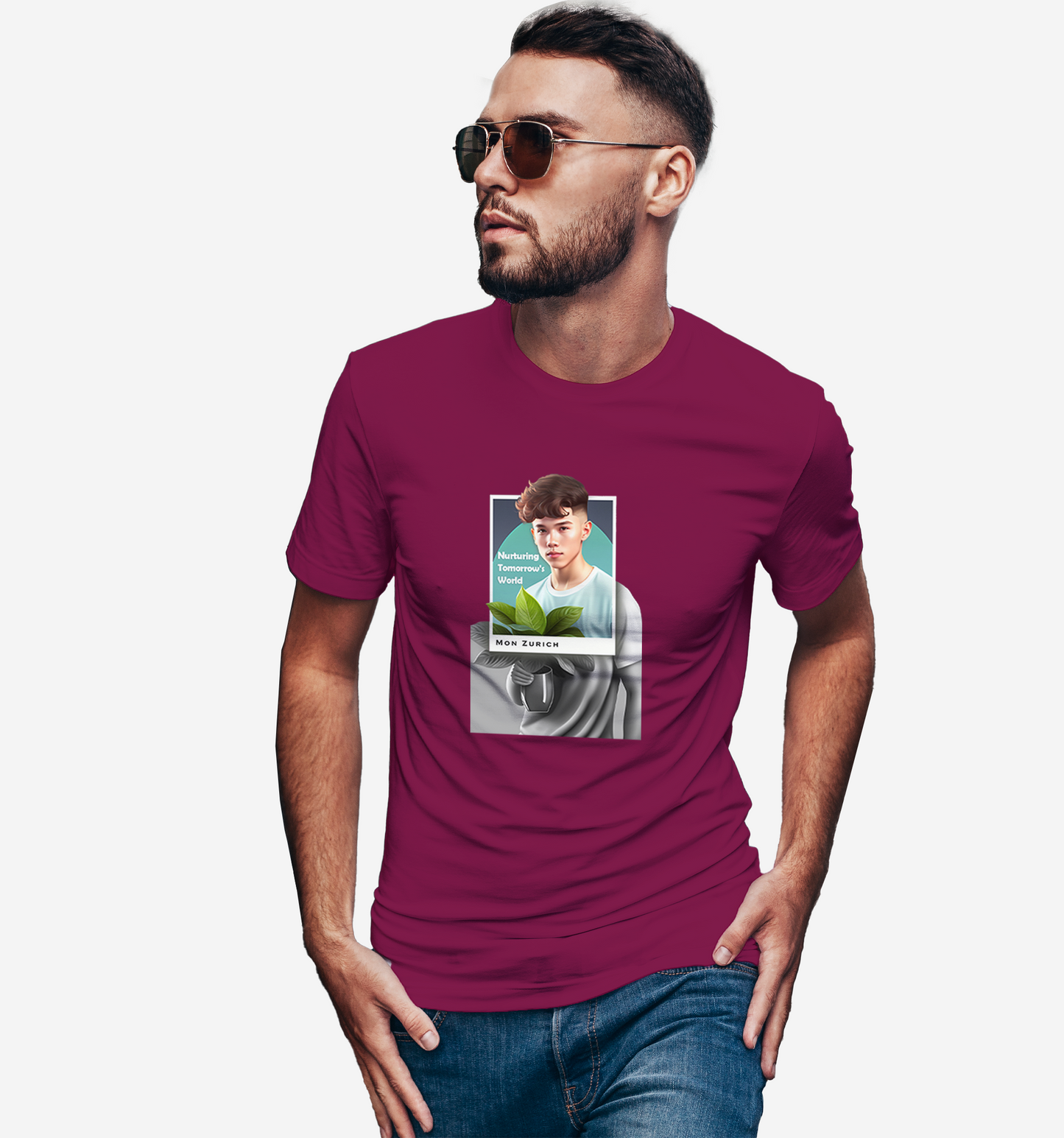 Nurturing Tomorrow's World T-shirt in Dark - Mon Zurich Originals