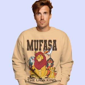 Lion King - Mufasa Cartoons And Comics Sweatshirt In Beige - Mon Zurich Fan Art Printed Collection