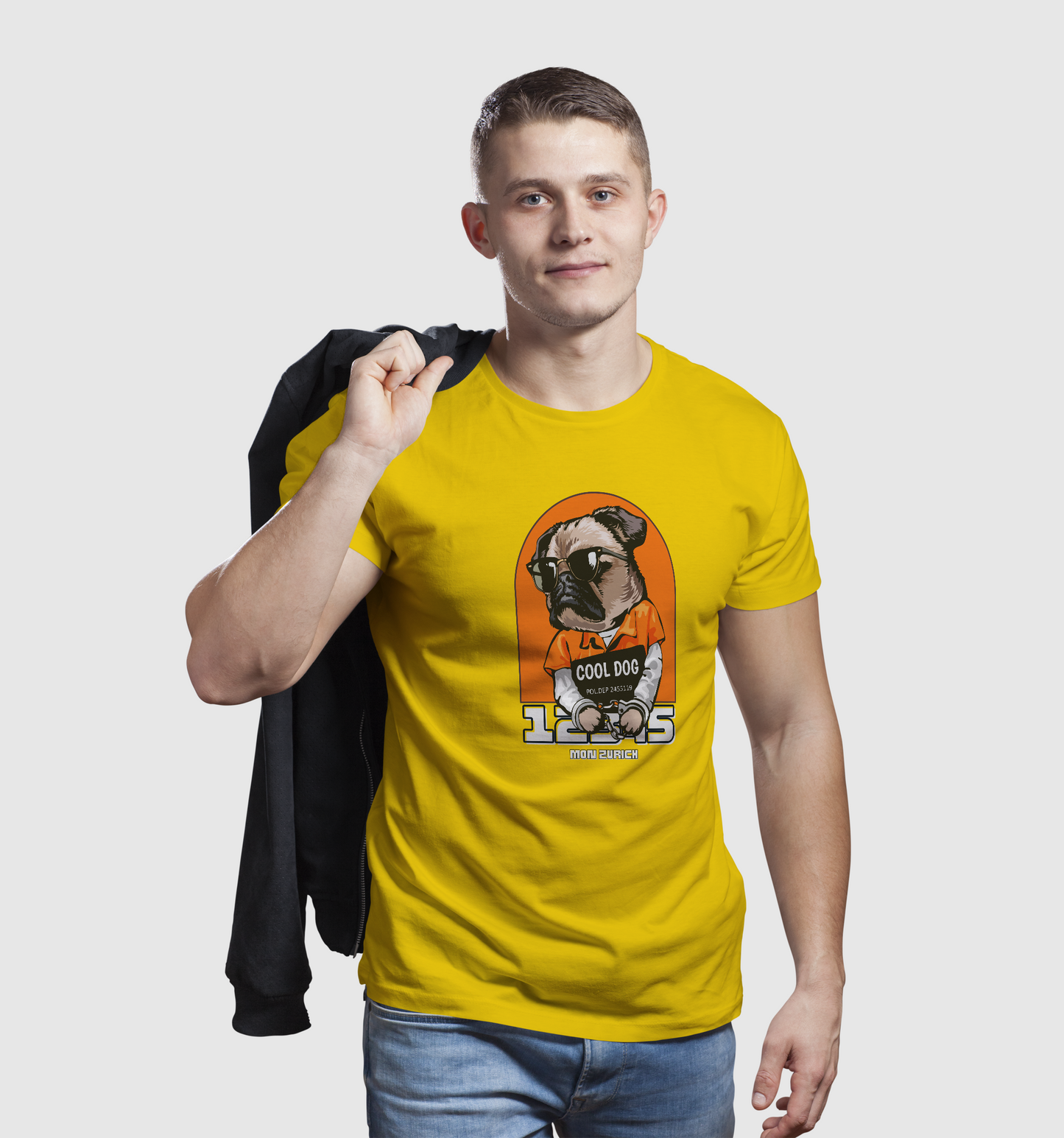 Cool Dog T-Shirt In Dark + Light - Mon Zurich Originals