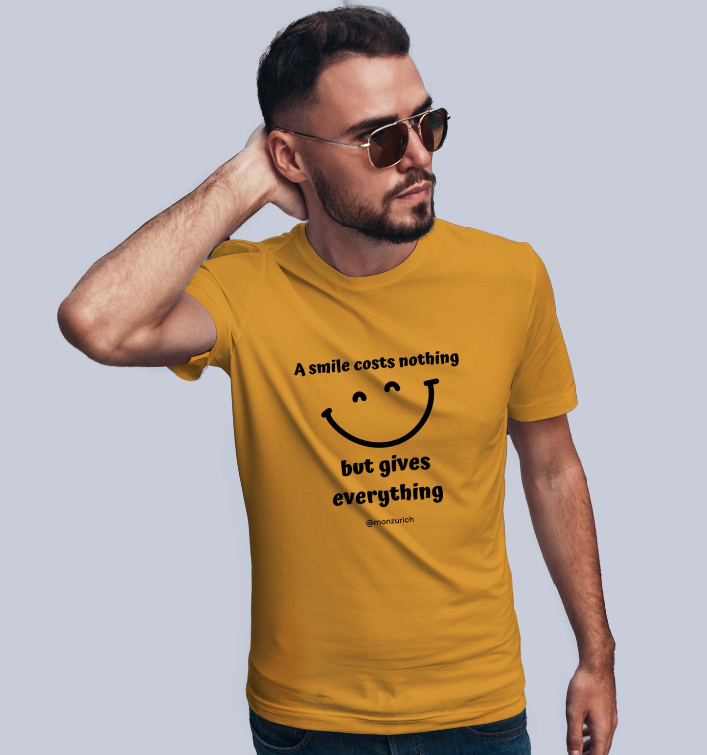 A Smile Costs Nothing But Gives Everything T-Shirt In Light - Mon Zurich Originals